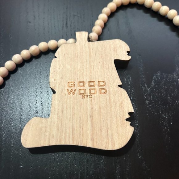 GoodWood NYC Psalm 23:4 Necklace Wooden Pendant Wooden Beaded - Picture 4 of 4
